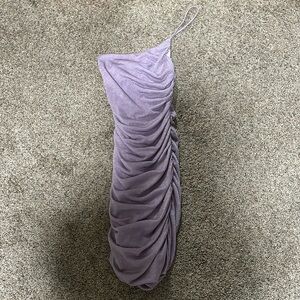 One shoulder Purple Homecoming Dress